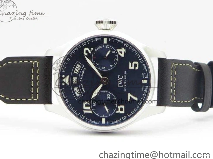 MIROTIME 0415 Versatile Big Pilot Real PR IW502703 SS YLF 1:1 Best Edition Blue Dial On Calfskin Strap A 7226